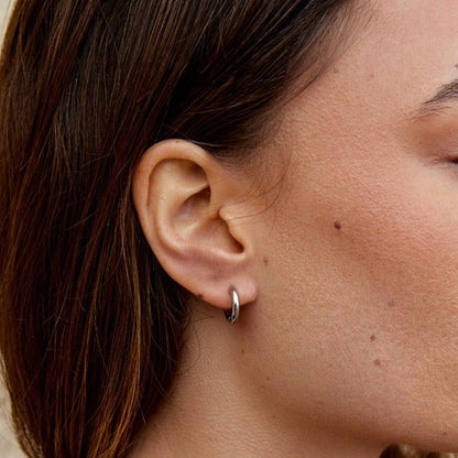 Silver Mini Hoops Set