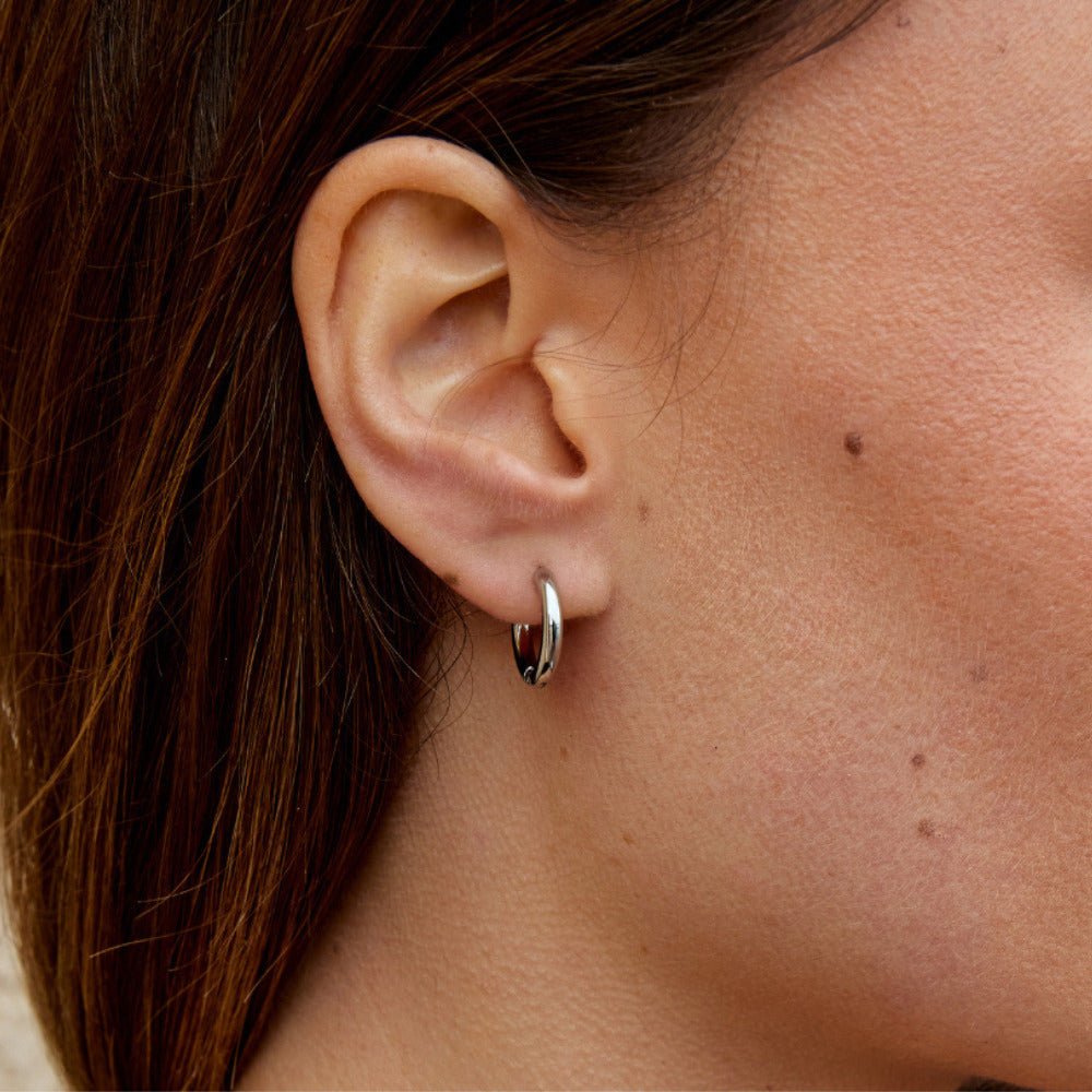 Silver Mini Hoops Set