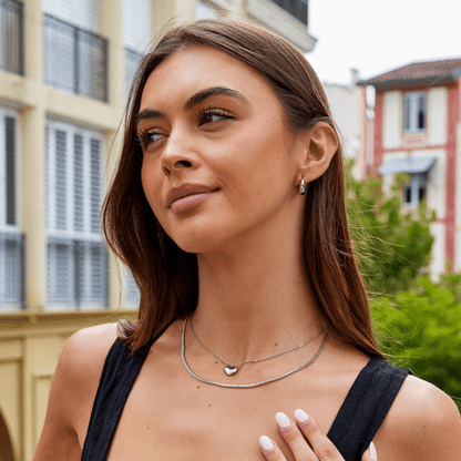 Valentina Silver Hoops