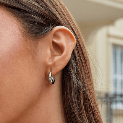 Valentina Silver Hoops