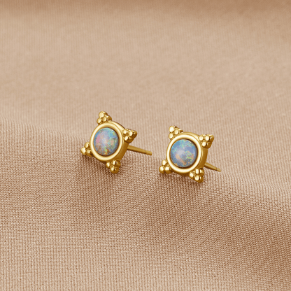 Blue Opal Studs