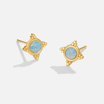 Blue Opal Studs