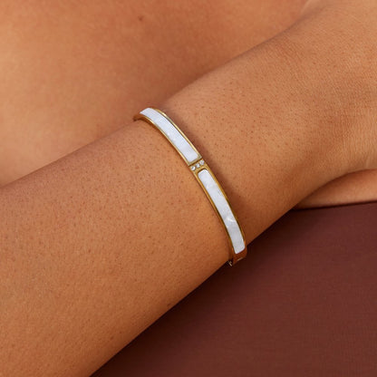 Sahara White Gold Bangle