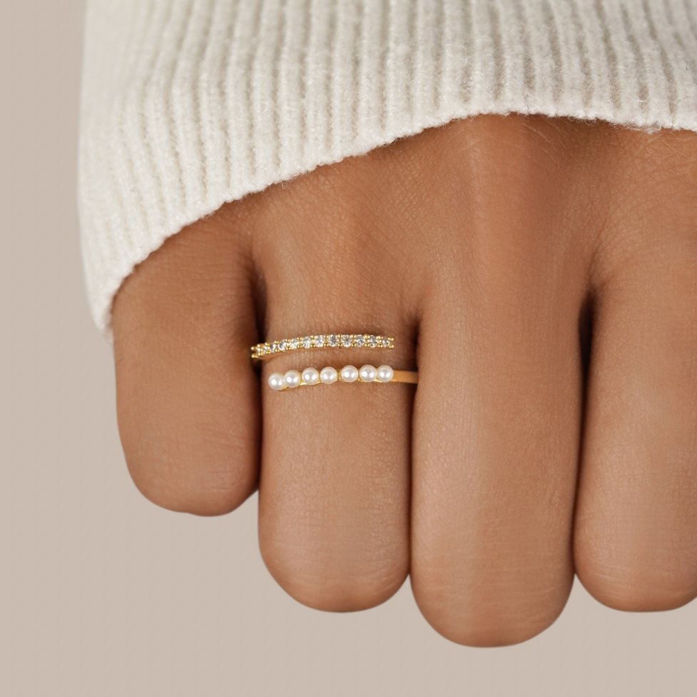 Pearl Crystal Ring