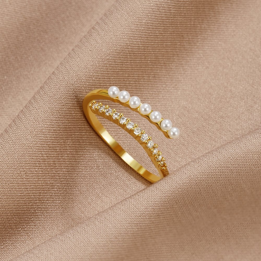 Pearl Crystal Ring