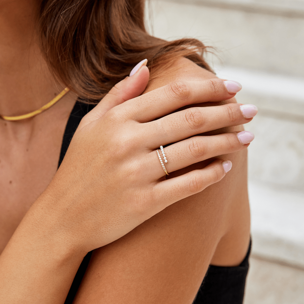 Pearl Crystal Ring